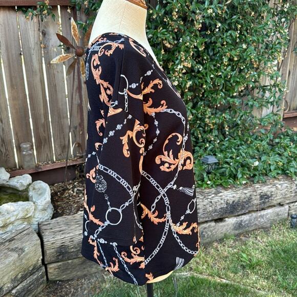 Goddess Flouce V Neck And V Back Black Blouse Women's Size Small - Picture 4 of 11